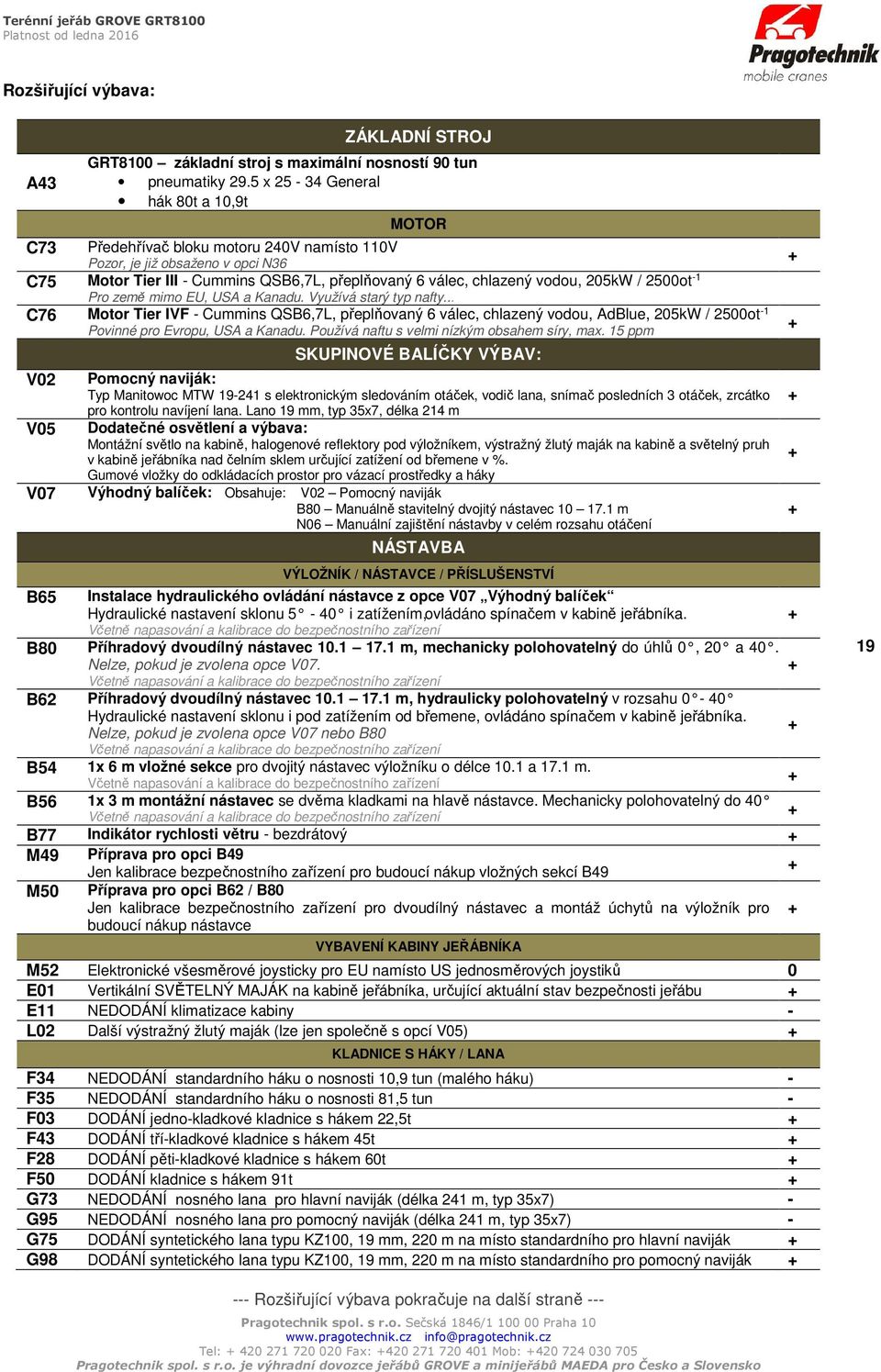 205kW / 2500ot -1 Pro země mimo EU, USA a Kanadu. Využívá starý typ nafty.