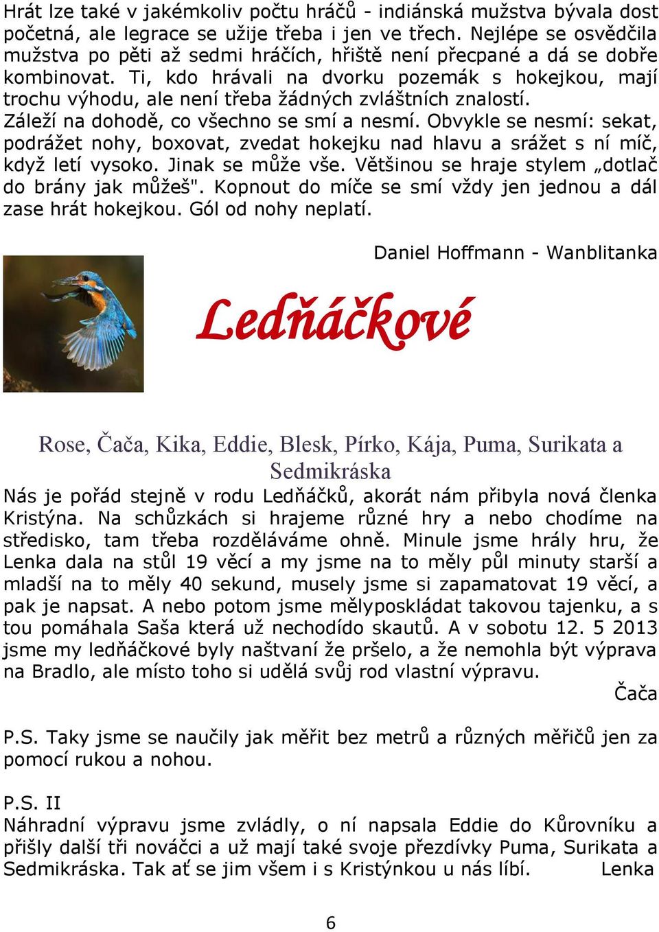 Ti, kdo hrávali na dvorku pozemák s hokejkou, mají trochu výhodu, ale není třeba žádných zvláštních znalostí. Záleží na dohodě, co všechno se smí a nesmí.