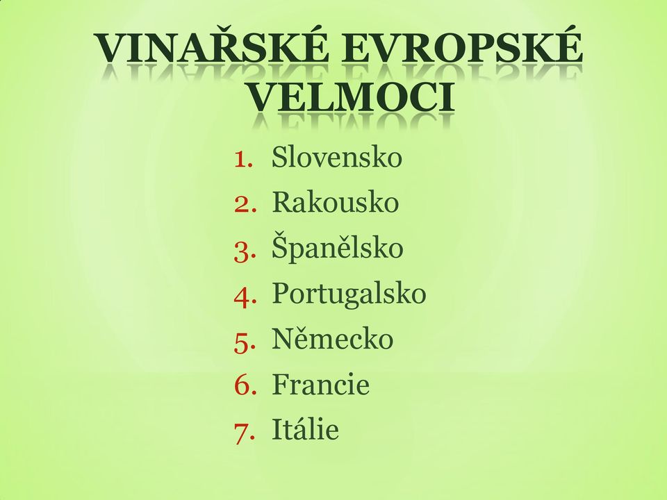 Španělsko 4. Portugalsko 5.