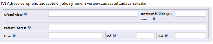 Identifikační číslo (je-li známo) - zadavatel povinně uvede identifikační číslo (pokud mu bylo přiděleno, tak (text, 8 znaků, validní identifikační číslo organizace), např.