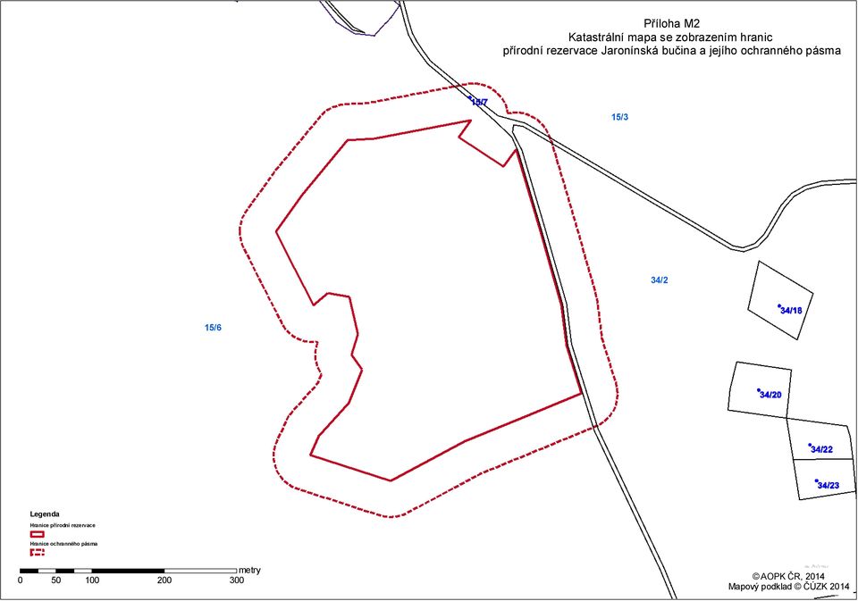 34/2 15/6 Legenda Hranice přírodní rezervace Hranice