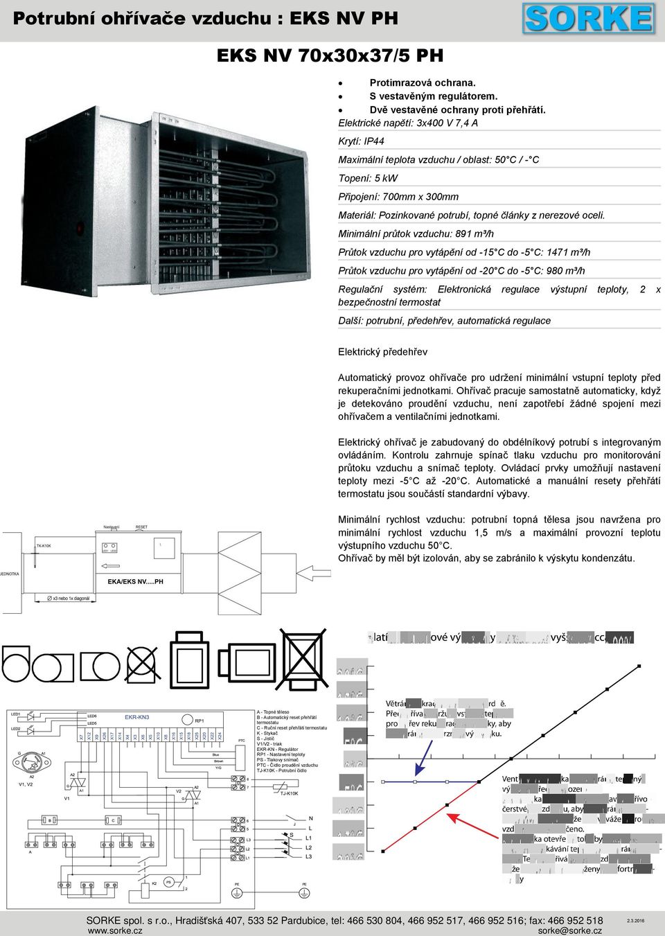 pro vytápění od -15 C do -5 C: 1471 m³/h Průtok vzduchu pro vytápění od