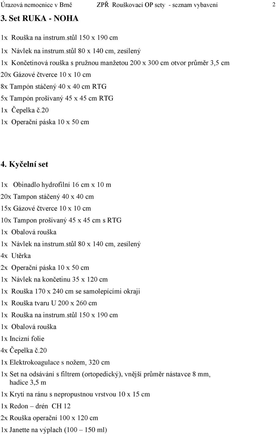 x 40 cm RTG 1x Čepelka č.20 4.