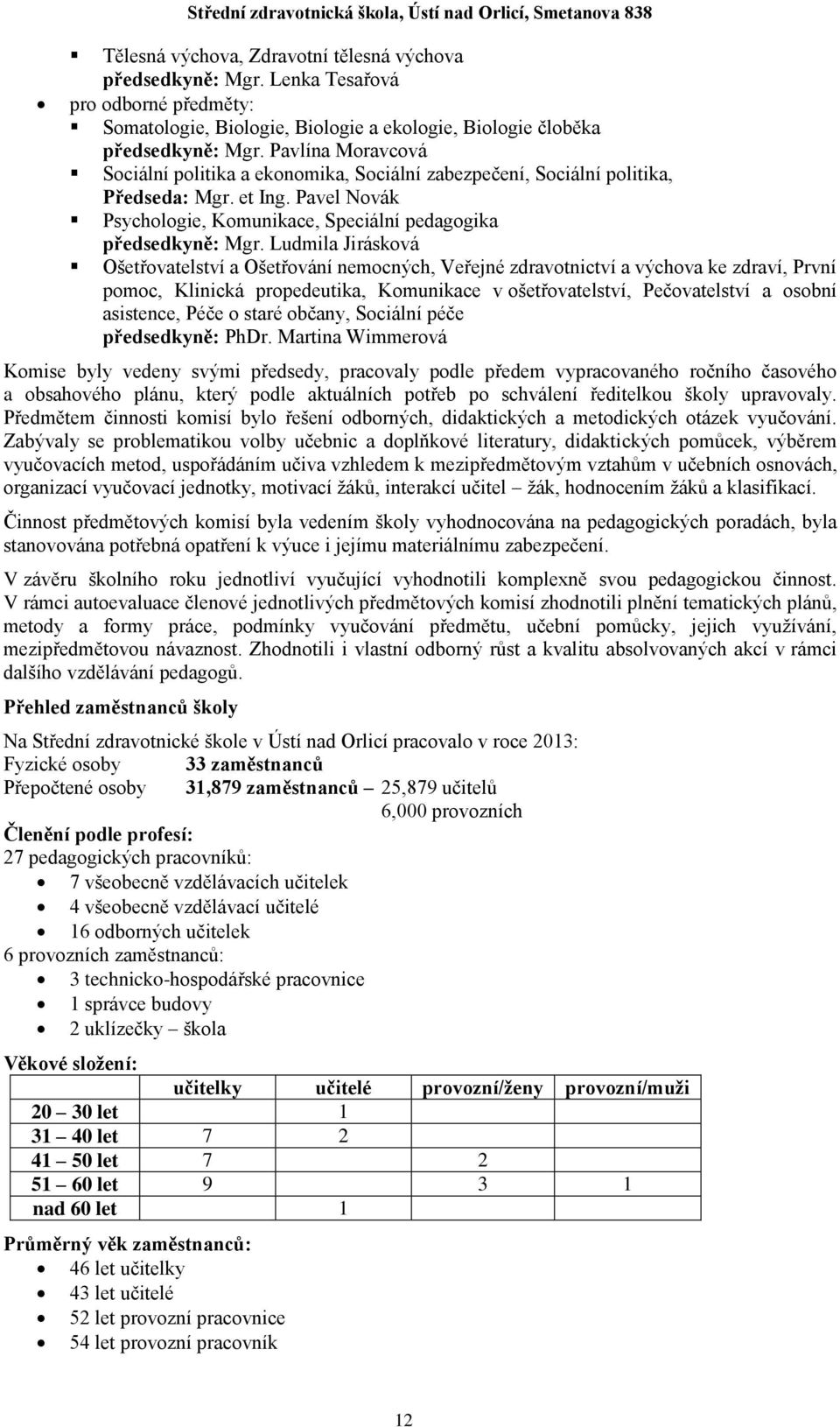 Pavlína Moravcová Sociální politika a ekonomika, Sociální zabezpečení, Sociální politika, Předseda: Mgr. et Ing. Pavel Novák Psychologie, Komunikace, Speciální pedagogika předsedkyně: Mgr.
