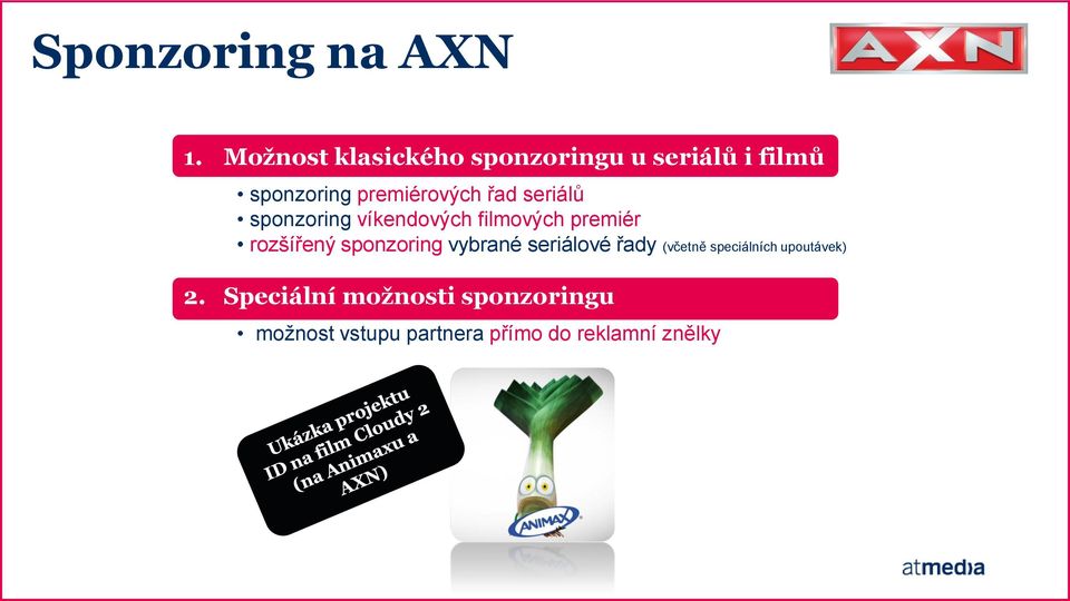 řad seriálů sponzoring víkendových filmových premiér rozšířený sponzoring