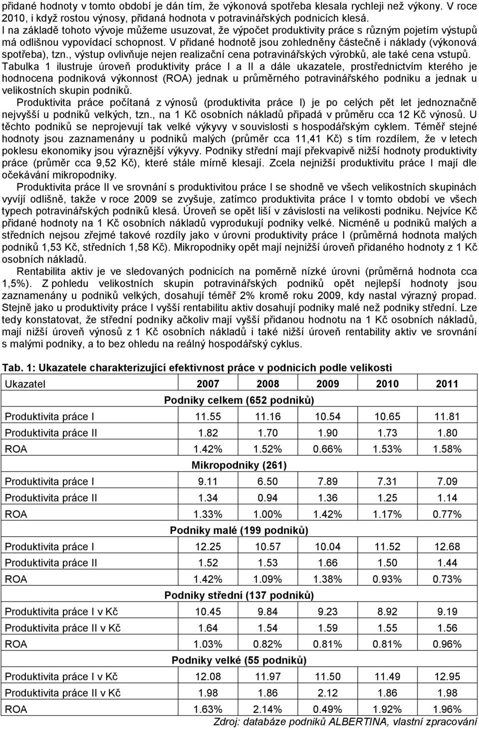 V přidané hodnotě jsou zohledněny částečně i náklady (výkonová spotřeba), tzn., výstup ovlivňuje nejen realizační cena potravinářských výrobků, ale také cena vstupů.