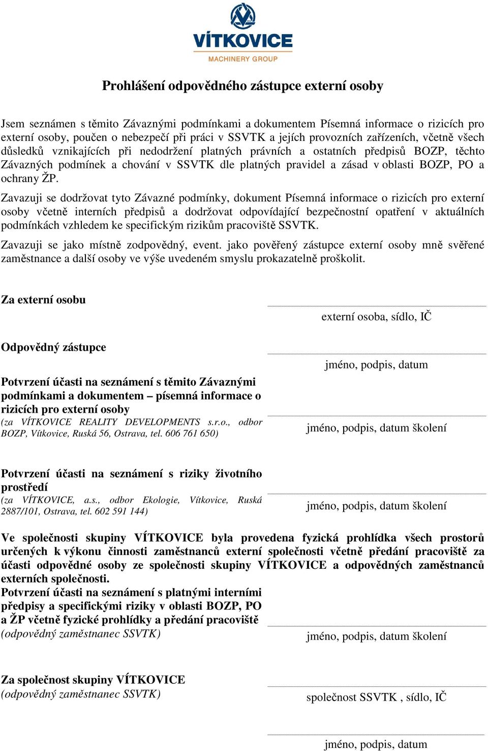 oblasti BOZP, PO a ochrany ŽP.