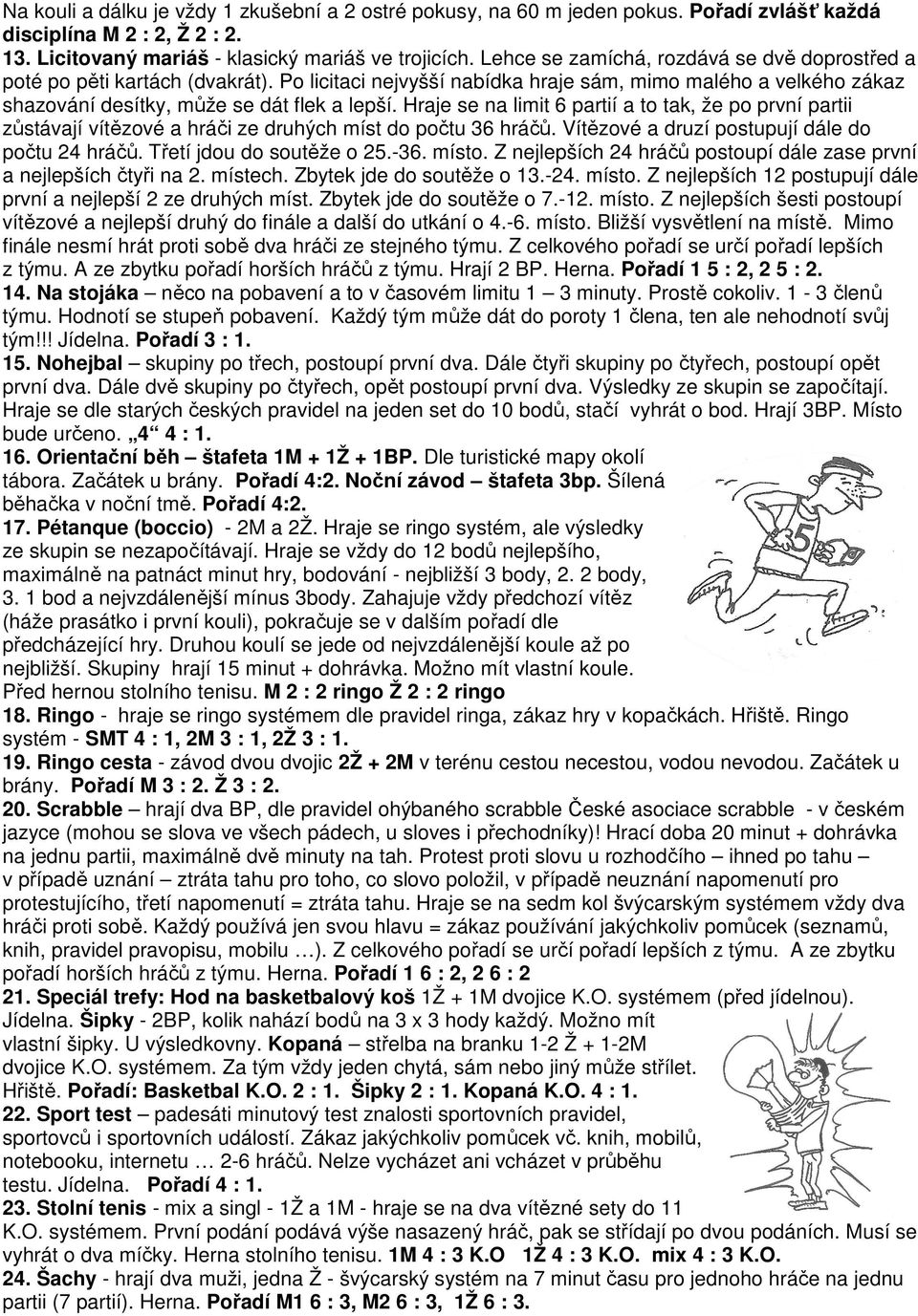 Hraje se na limit 6 partií a to tak, že po první partii zůstávají vítězové a hráči ze druhých míst do počtu 36 hráčů. Vítězové a druzí postupují dále do počtu 24 hráčů. Třetí jdou do soutěže o 25.-36.