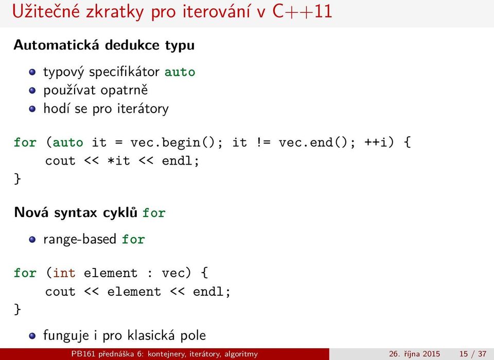 begin(); it!= vec.