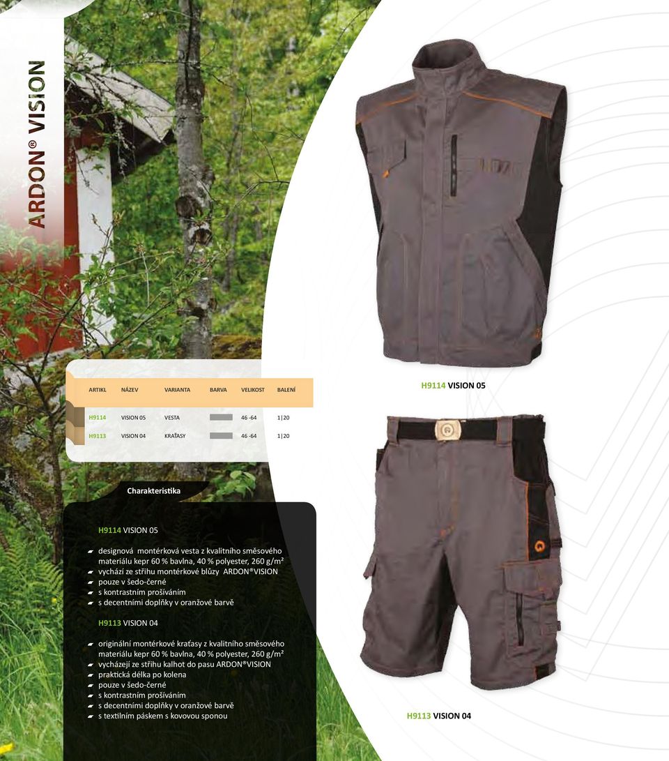 WORKWEAR. Používané materiály: - PDF Stažení zdarma