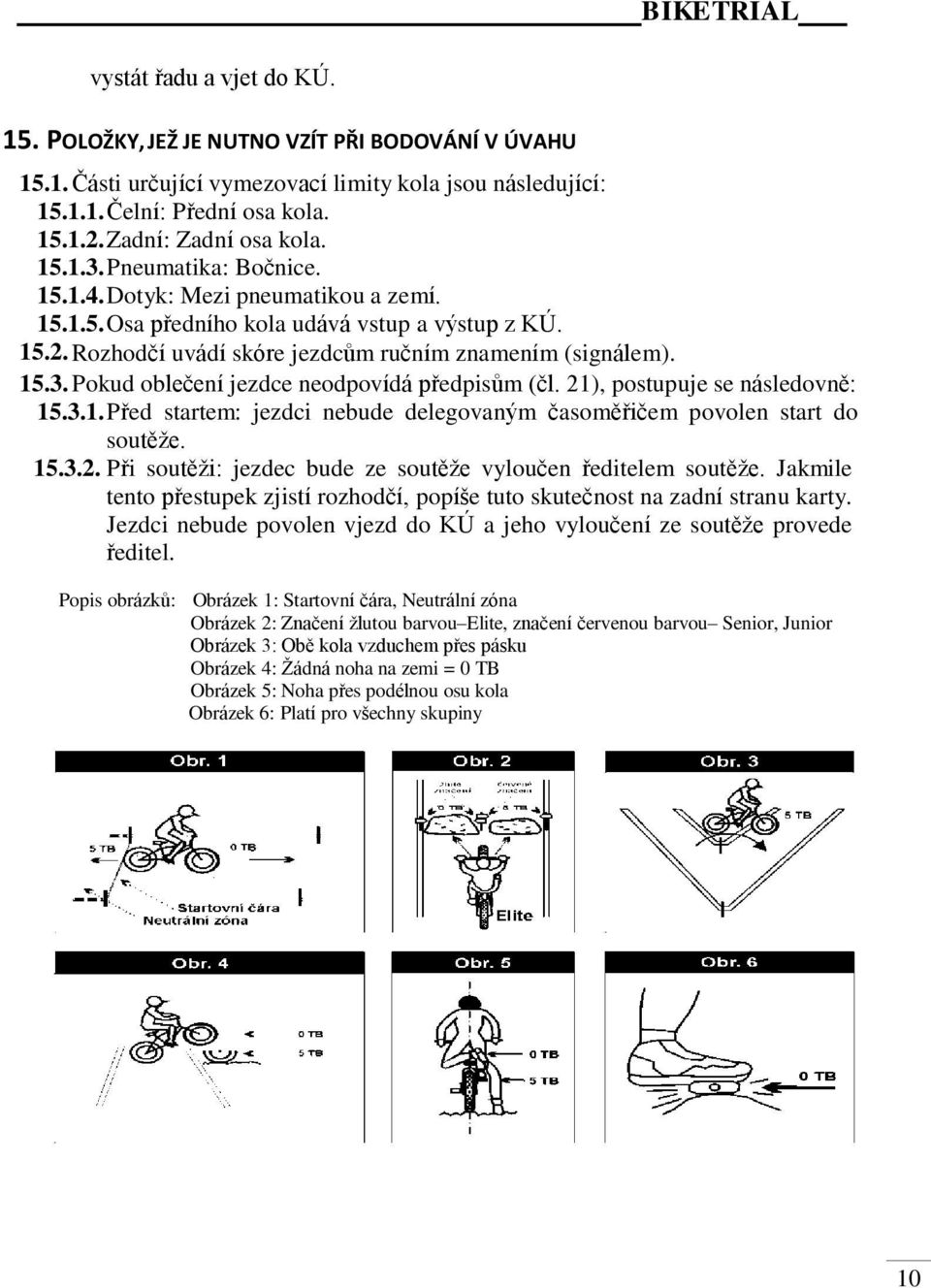 Rozhodčí uvádí skóre jezdcům ručním znamením (signálem). 15.3. Pokud oblečení jezdce neodpovídá předpisům (čl. 21), postupuje se následovně: 15.3.1. Před startem: jezdci nebude delegovaným časoměřičem povolen start do soutěže.