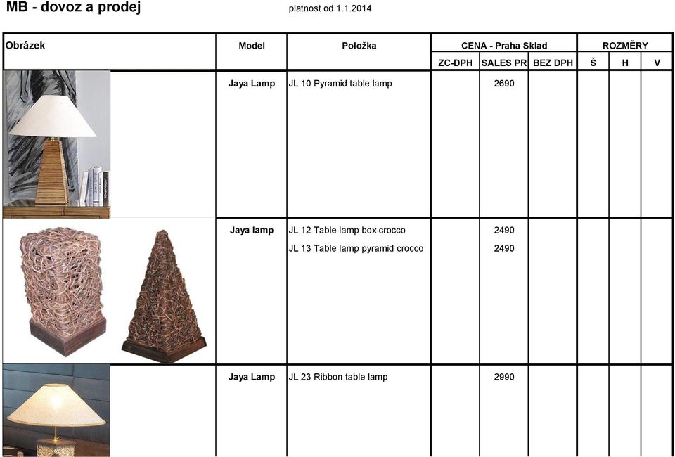 2490 JL 13 Table lamp pyramid crocco