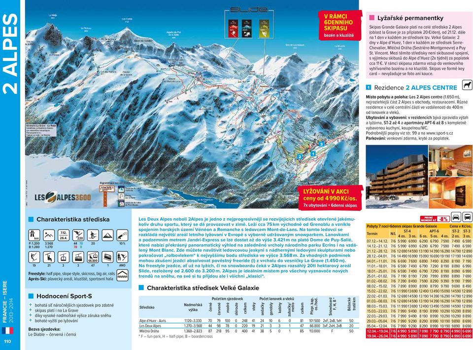 Mezi těmito středisky není skibusové spojení, s výjimkou skibusů do Alpe d Huez (x týdně) za poplatek cca. V rámci skipasu zdarma vstup do venkovního vyhřívaného bazénu a na kluziště.