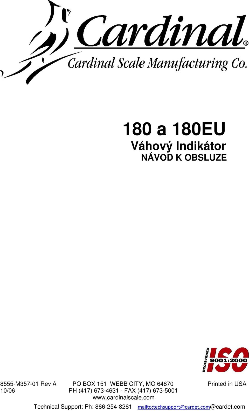 673-4631 - FAX (417) 673-5001 www.cardinalscale.