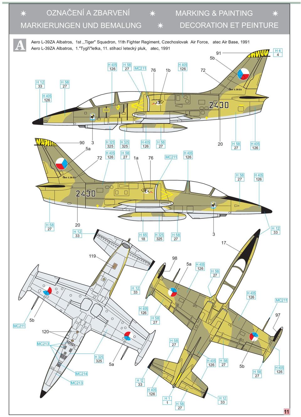L-ZA Albatros, 1."Tygøí"letka,.