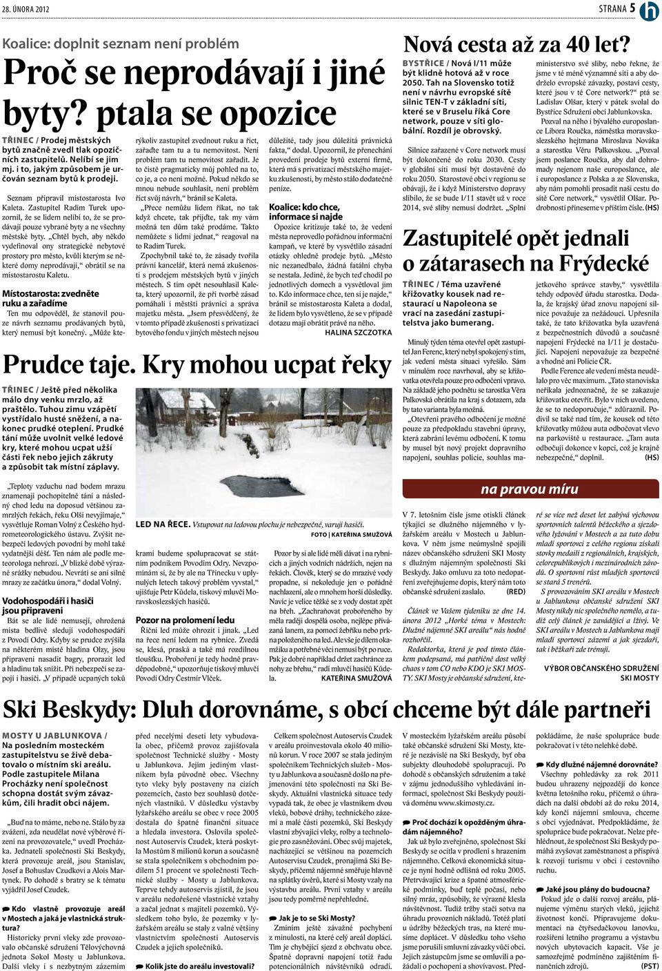 Zastupitel Radim Turek upozornil, že se lidem nelíbí to, že se prodávají pouze vybrané byty a ne všechny městské byty.