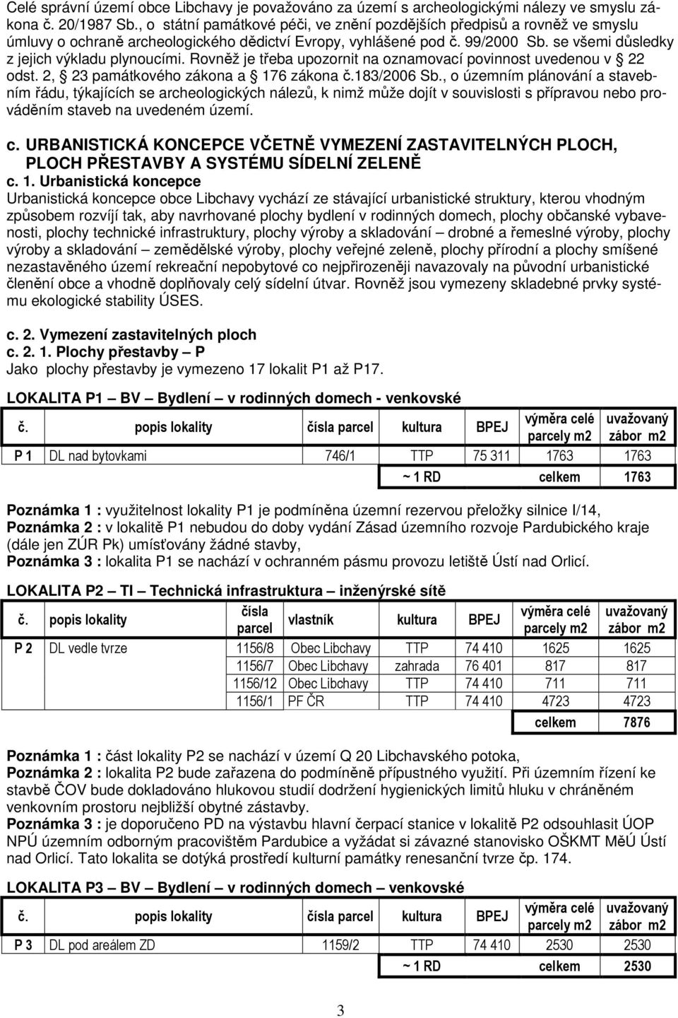 Rovněž je třeba upozornit na oznamovací povinnost uvedenou v 22 odst. 2, 23 památkového zákona a 176 zákona č.183/2006 Sb.