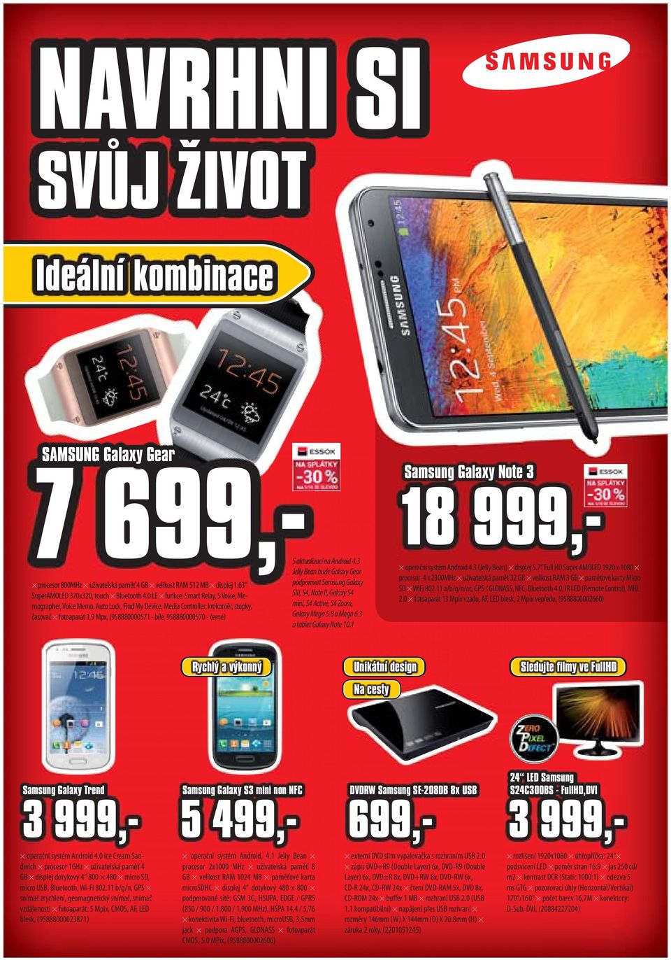 0 LE funkce: Smart Relay, S Voice, Memographer, Voice Memo, Auto Lock, Find My Device, Media Controller, krokoměr, stopky, mini, S4 Active, S4 Zoom, SIII, S4, Note II, Galaxy S4 časovač fotoaparát