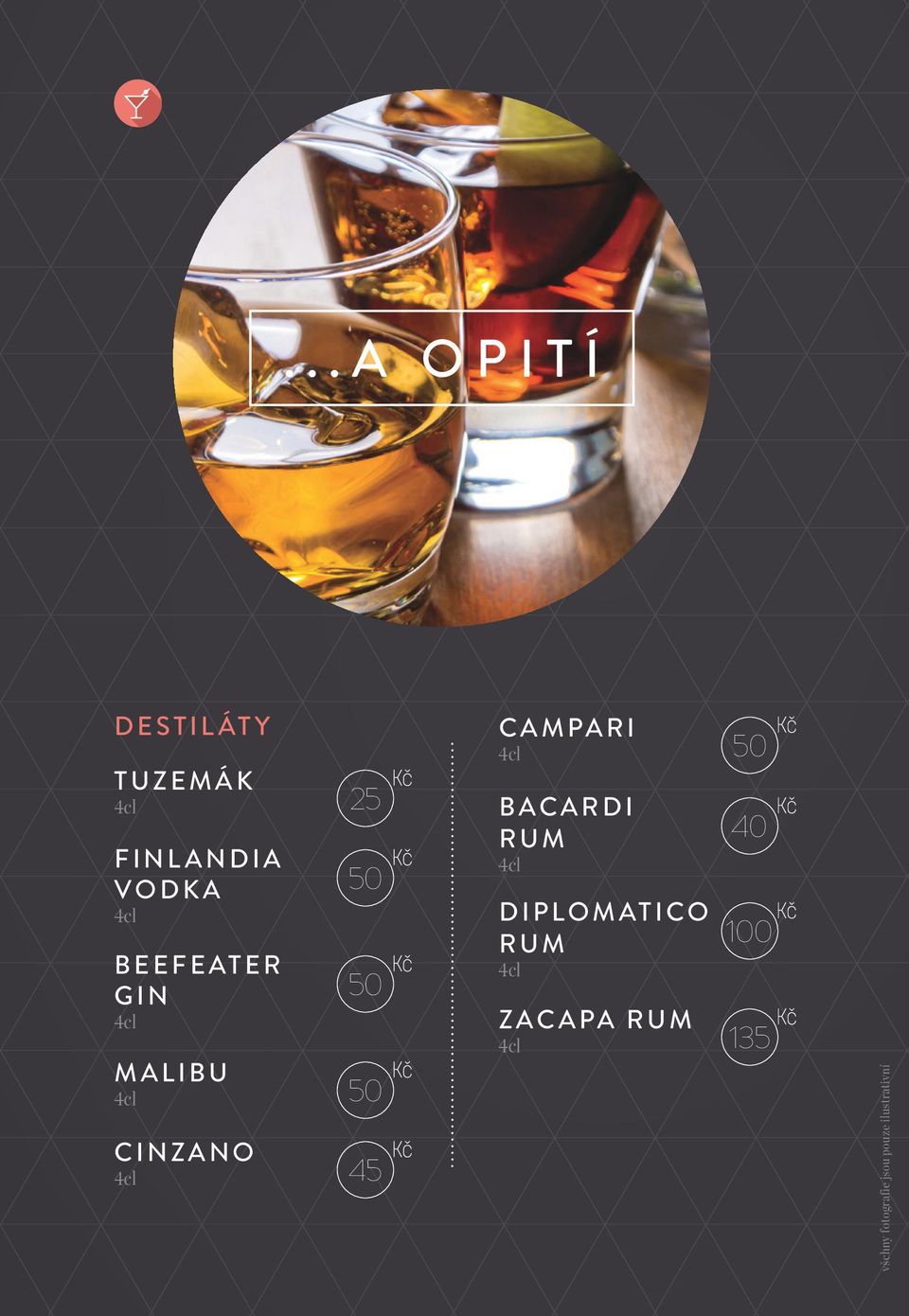 CAMPARI 50 BACARDI RUM DIPLOMATICO RUM 40 100