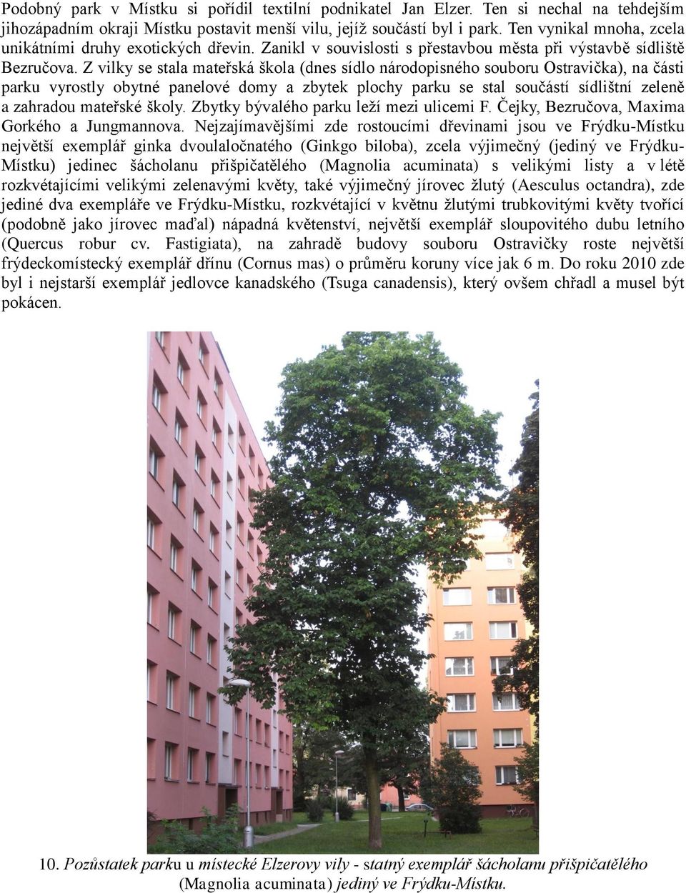 Z vilky se stala mateřská škola (dnes sídlo národopisného souboru Ostravička), na části parku vyrostly obytné panelové domy a zbytek plochy parku se stal součástí sídlištní zeleně a zahradou mateřské