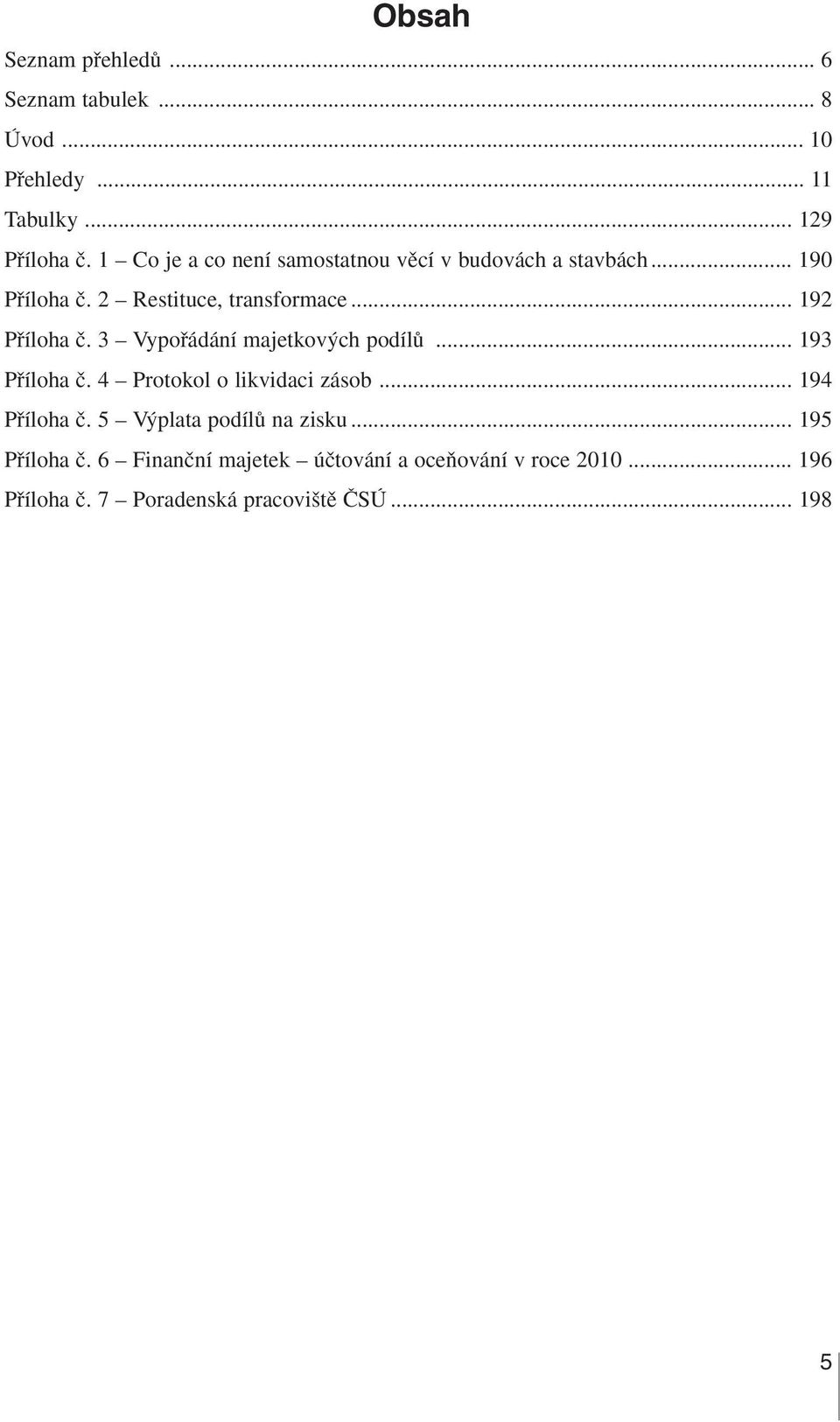 3 Vypofiádání majetkov ch podílû... 193 Pfiíloha ã. 4 Protokol o likvidaci zásob... 194 Pfiíloha ã.