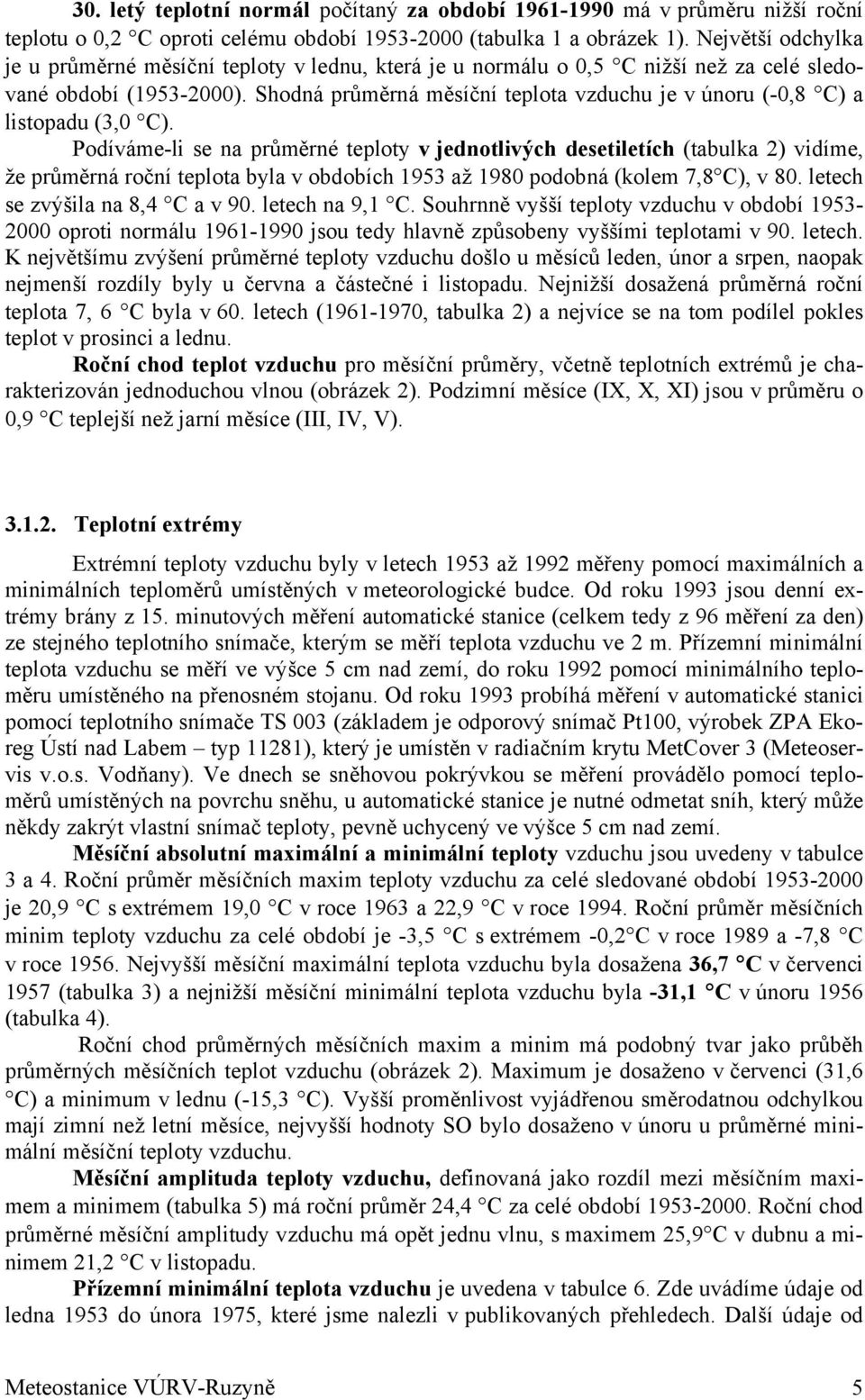 Shodná průměrná měsíční teplota vzduchu je v únoru (-,8 C) a listopadu (3, C).