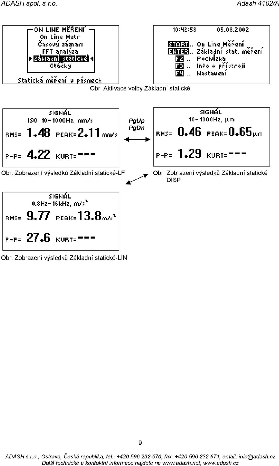 Zobrazení výsledků Základní statické-lf Obr.