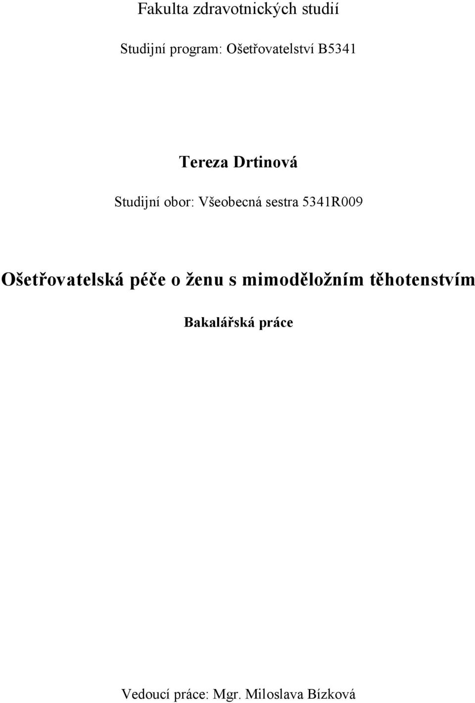 Bakalářská práce 2014 Tereza Drtinová - PDF Stažení zdarma
