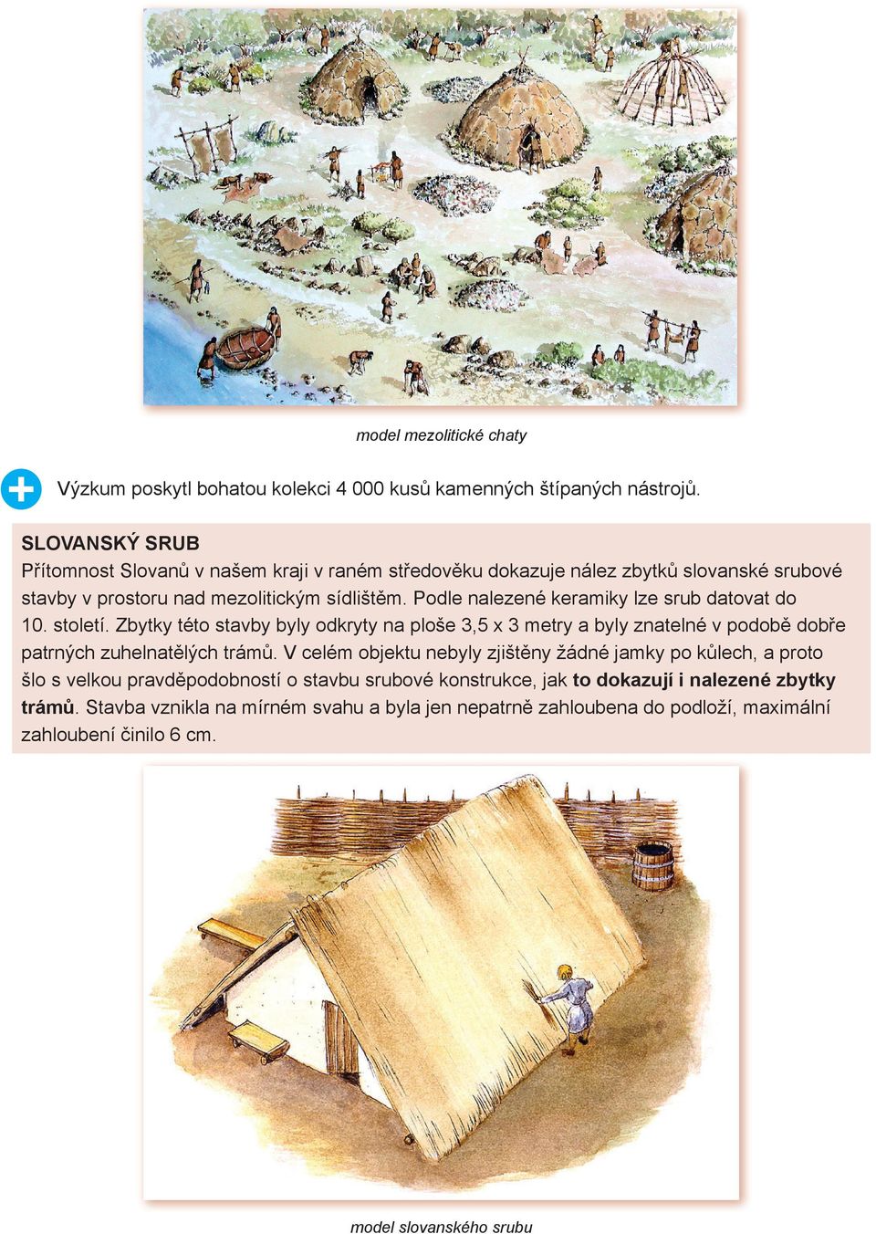 Podle nalezené keramiky lze srub datovat do 10. století. Zbytky této stavby byly odkryty na ploše 3,5 x 3 metry a byly znatelné v podobě dobře patrných zuhelnatělých trámů.