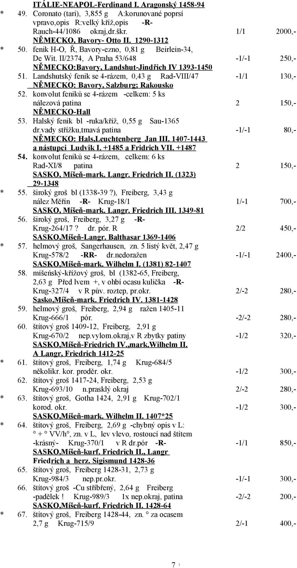 Landshutský fenik se 4-rázem,,43 g Rad-VIII/47 ĚMECKO: Bavory, Salzburg; Rakousko 52. konvolut feniků se 4-rázem -celkem: 5 ks nálezová patina ĚMECKO-Hall 53.