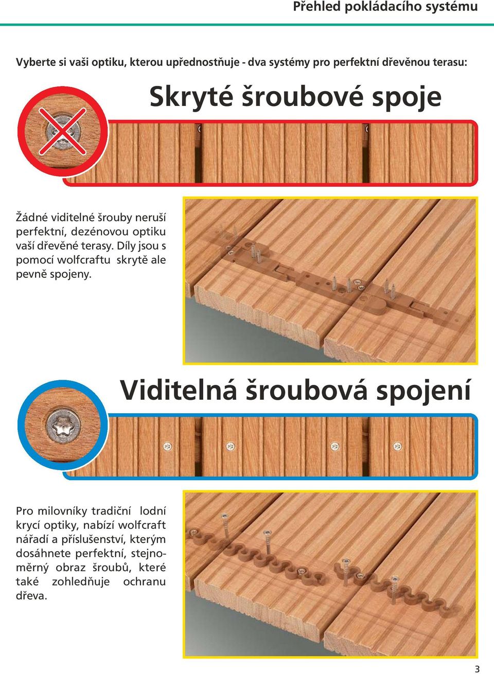 Díly jsou s pomocí wolfcraftu skrytě ale pevně spojeny.