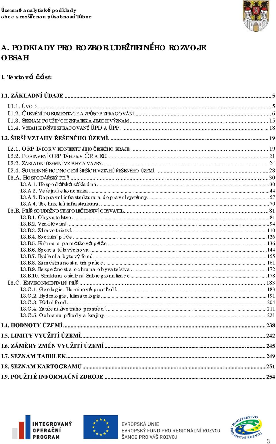 ... 21 I.2.2. ZÁ KLADNÍ Ú ZEMNÍ VZTAHY A VAZBY... 24 I.2.4. SOUHRNNÉ HODNOCENÍ ŠIRŠÍCH VZTAHŮ ŘEŠENÉHO Ú ZEMÍ.... 28 I.3.A. HOSPODÁ ŘSKÝ PILÍŘ...30 I.3.A.1. Hospodářská zá kladna.... 30 I.3.A.2. Veřejná ekonomika.