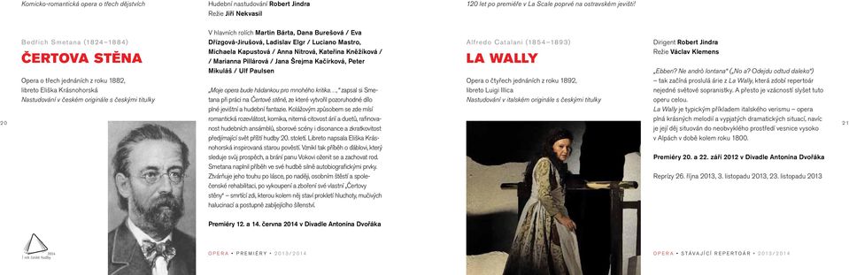 Dřízgová-Jirušová, Ladislav Elgr / Luciano Mastro, Michaela Kapustová / Anna Nitrová, Kateřina Kněžíková / / Marianna Pillárová / Jana Šrejma Kačírková, Peter Mikuláš / Ulf Paulsen Moje opera bude