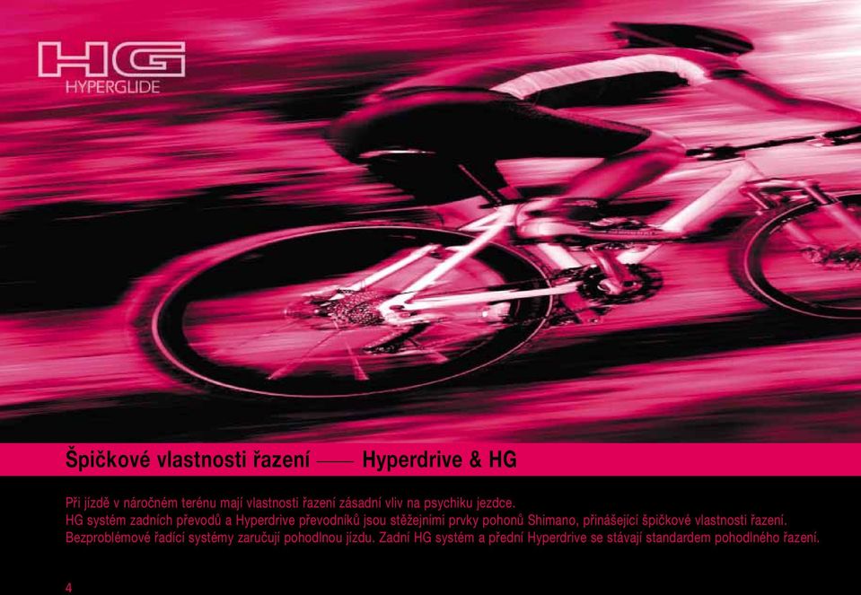 HG systém zadních převodů a Hyperdrive převodníků jsou stěžejními prvky pohonů Shimano,