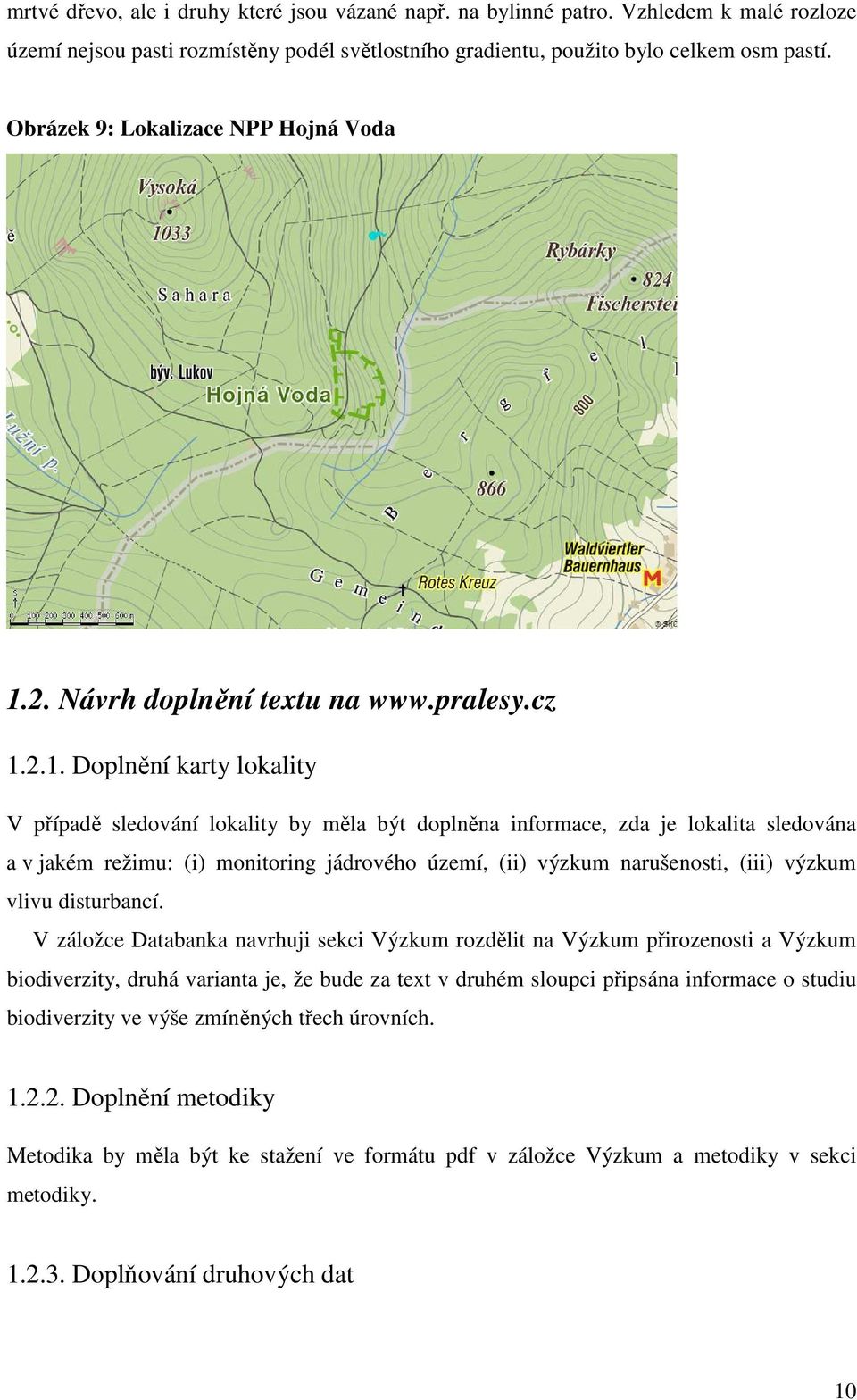 2. Návrh doplnění textu na www.pralesy.cz 1.