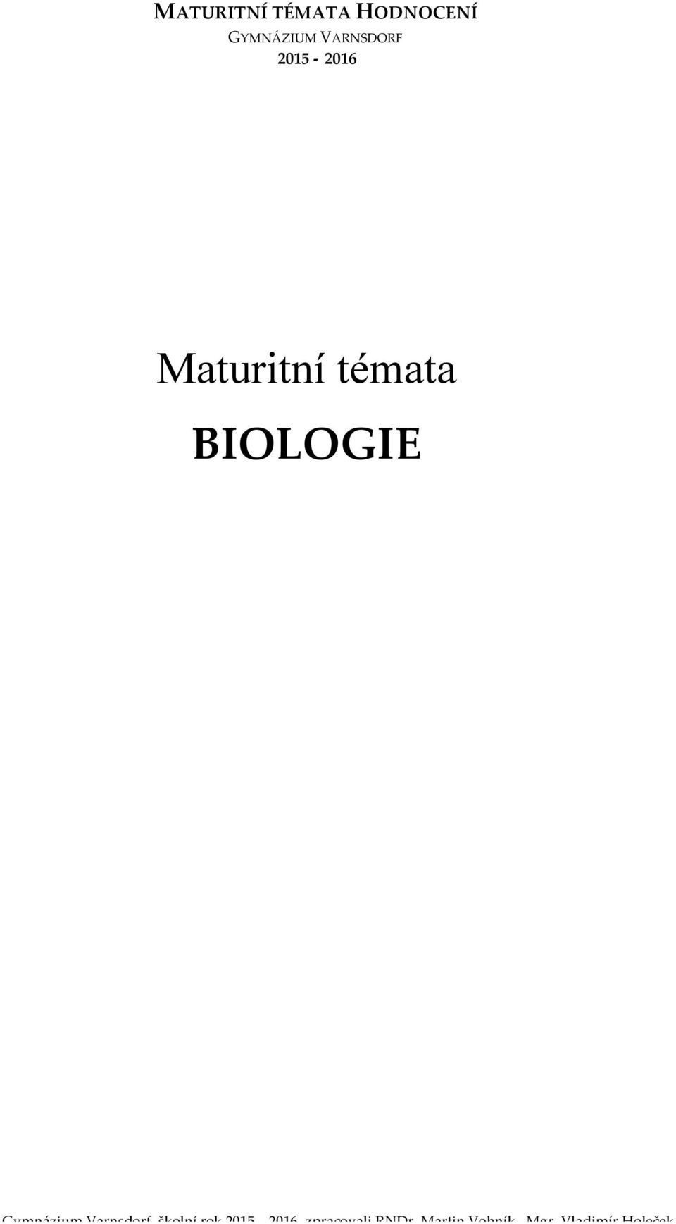 BIOLOGIE