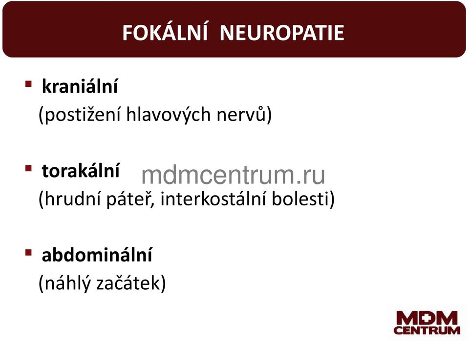 torakální (hrudní páteř,