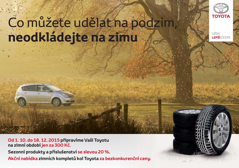 2015 připravíme Vaši Toyotu na zimní období jen za 300 Kč.