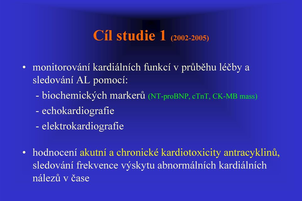 echokardiografie - elektrokardiografie hodnocení akutní a chronické