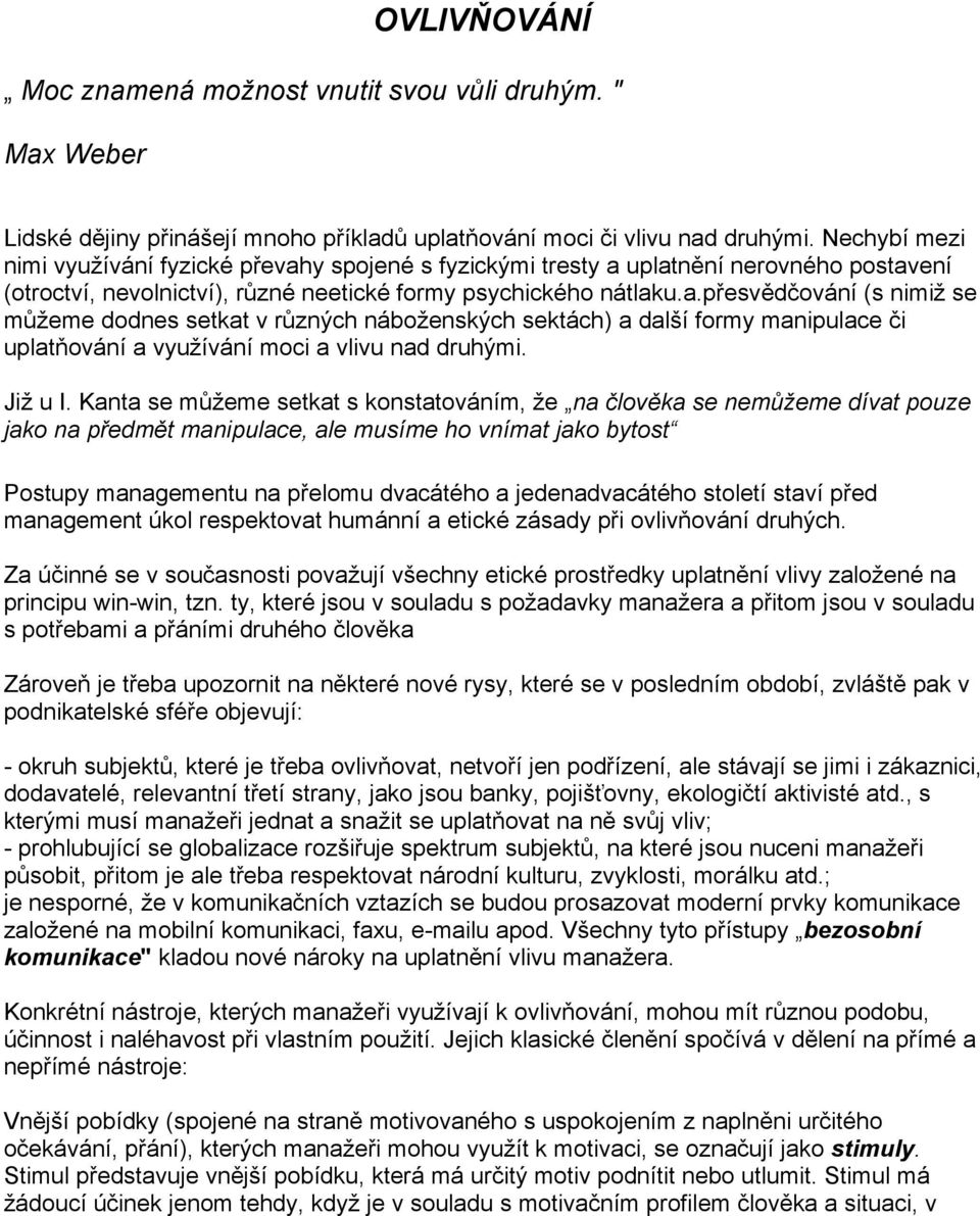 Již u I.