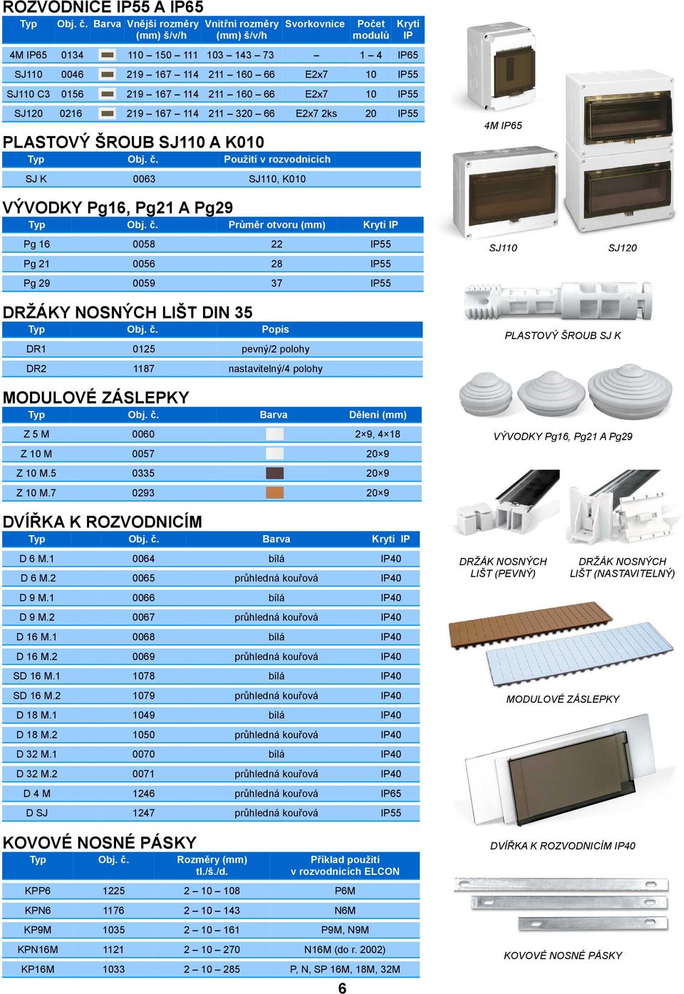 NOSNÝCH LIŠT DIN 35 Popis DR1 015 pevný/ polohy DR 1187 nastavitelný/4 polohy PLASTOVÝ ŠROUB SJ K MODULOVÉ ZÁSLEPKY Dělení (mm) Z5M 0060 9, 4 18 Z M 0057 0 9 Z M.5 0335 0 9 Z M.