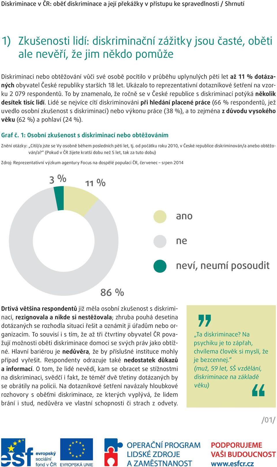 To by znamenalo, že ročně se v České republice s diskriminací potýká několik desítek tisíc lidí.