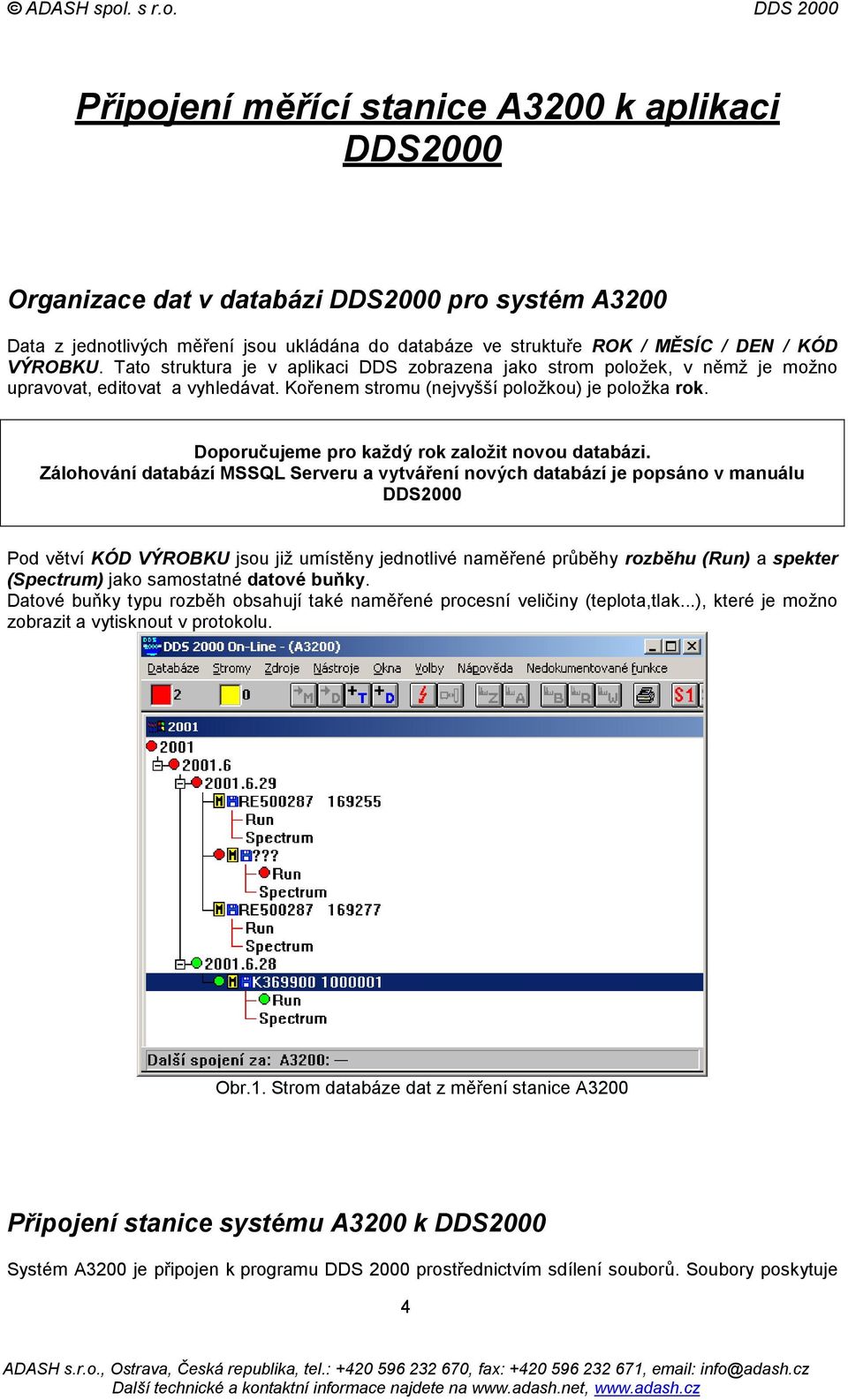 Doporučujeme pro každý rok založit novou databázi.