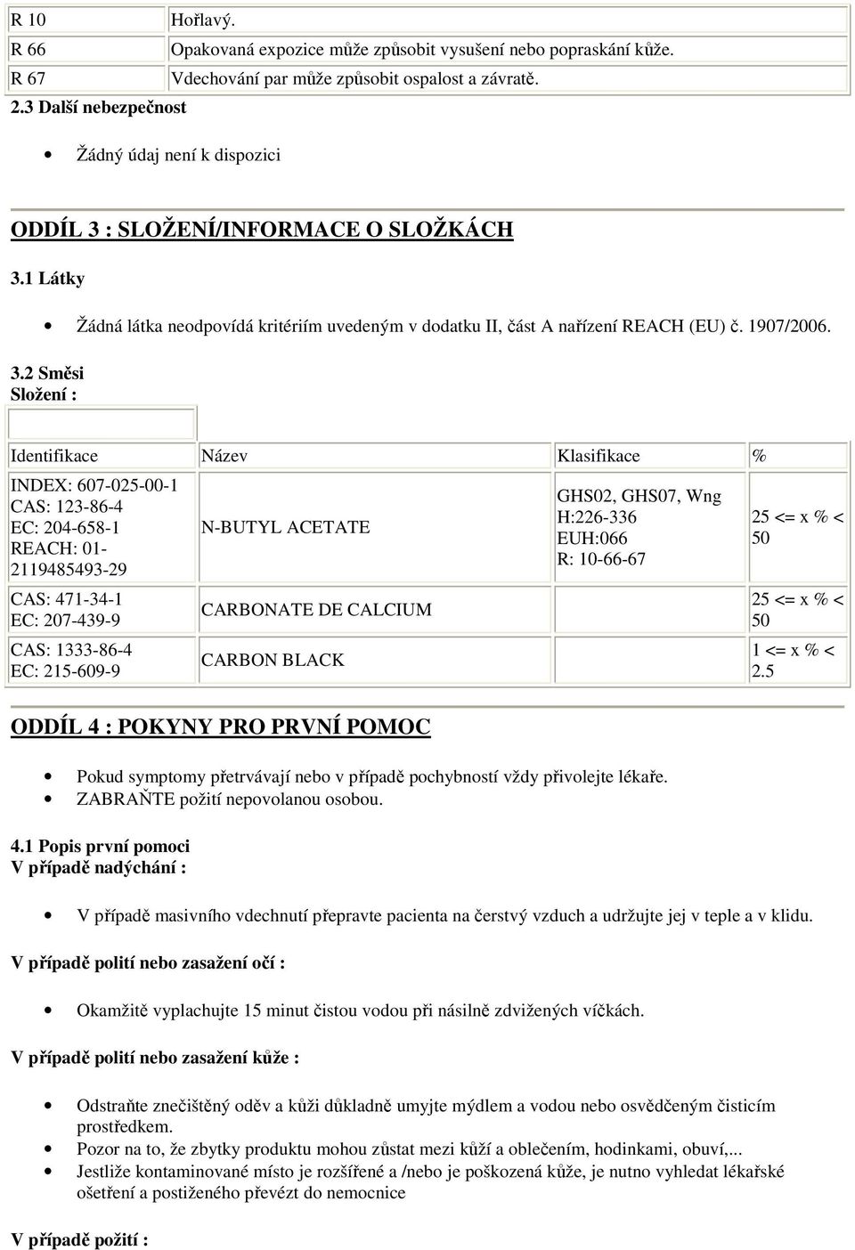 : SLOŽENÍ/INFORMACE O SLOŽKÁCH 3.