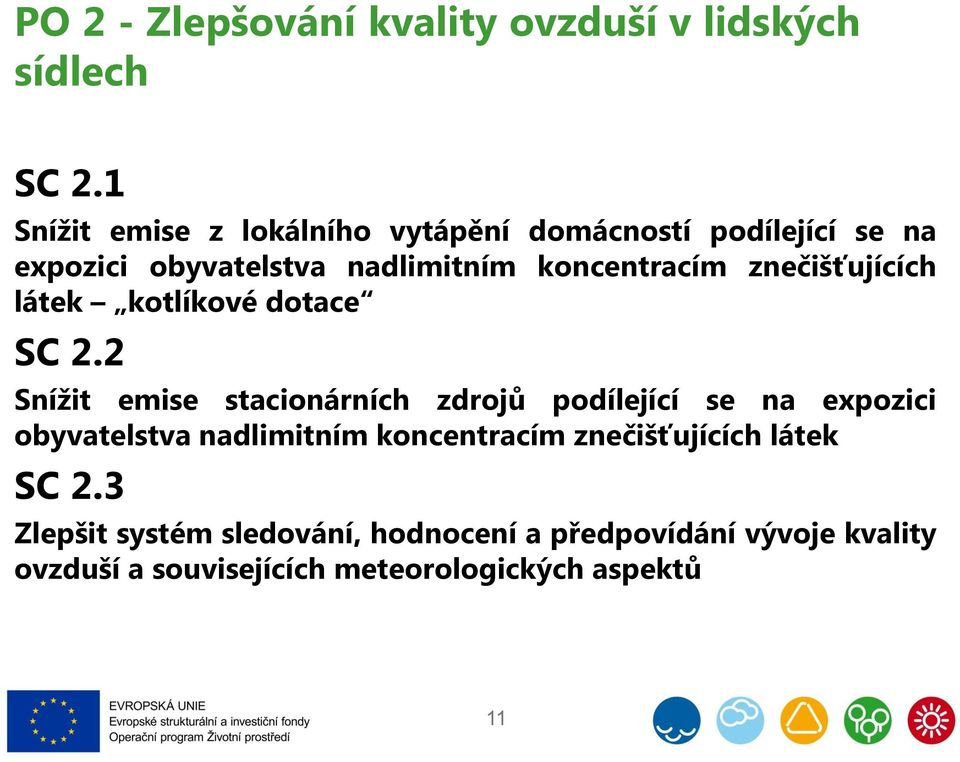 znečišťujících látek kotlíkové dotace SC 2.