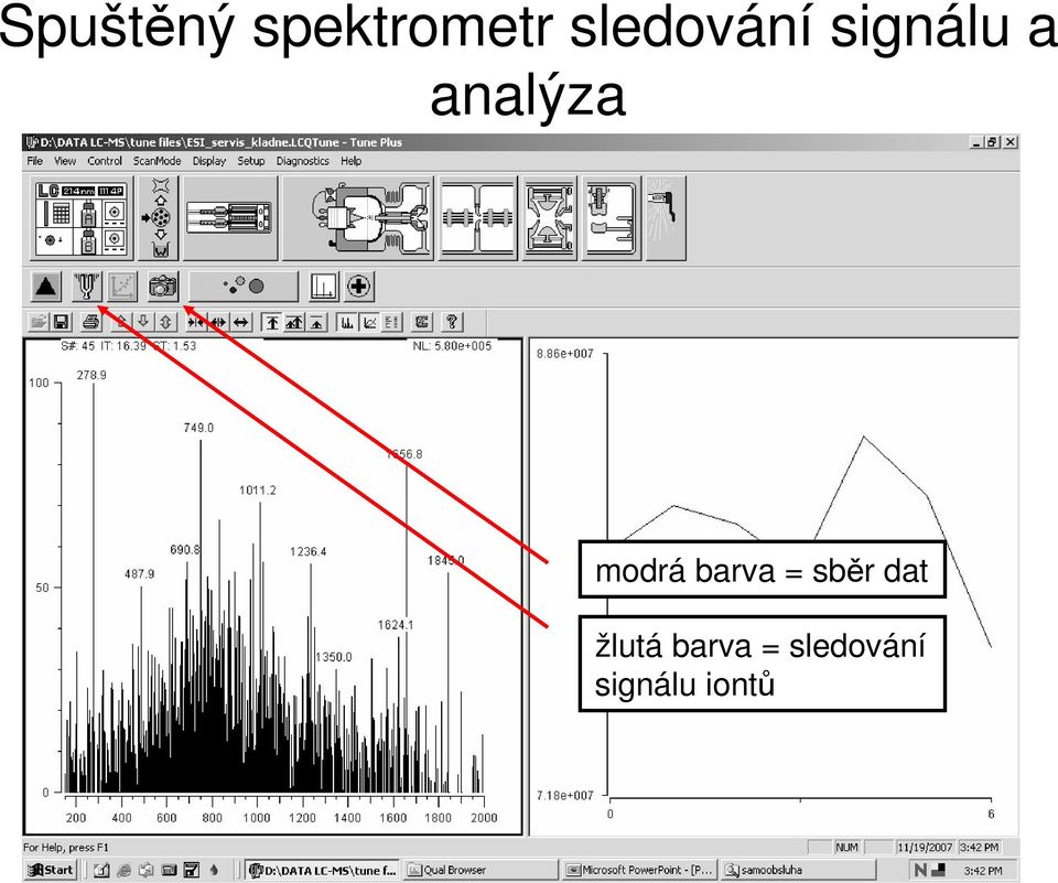 analýza modrá barva = sbr