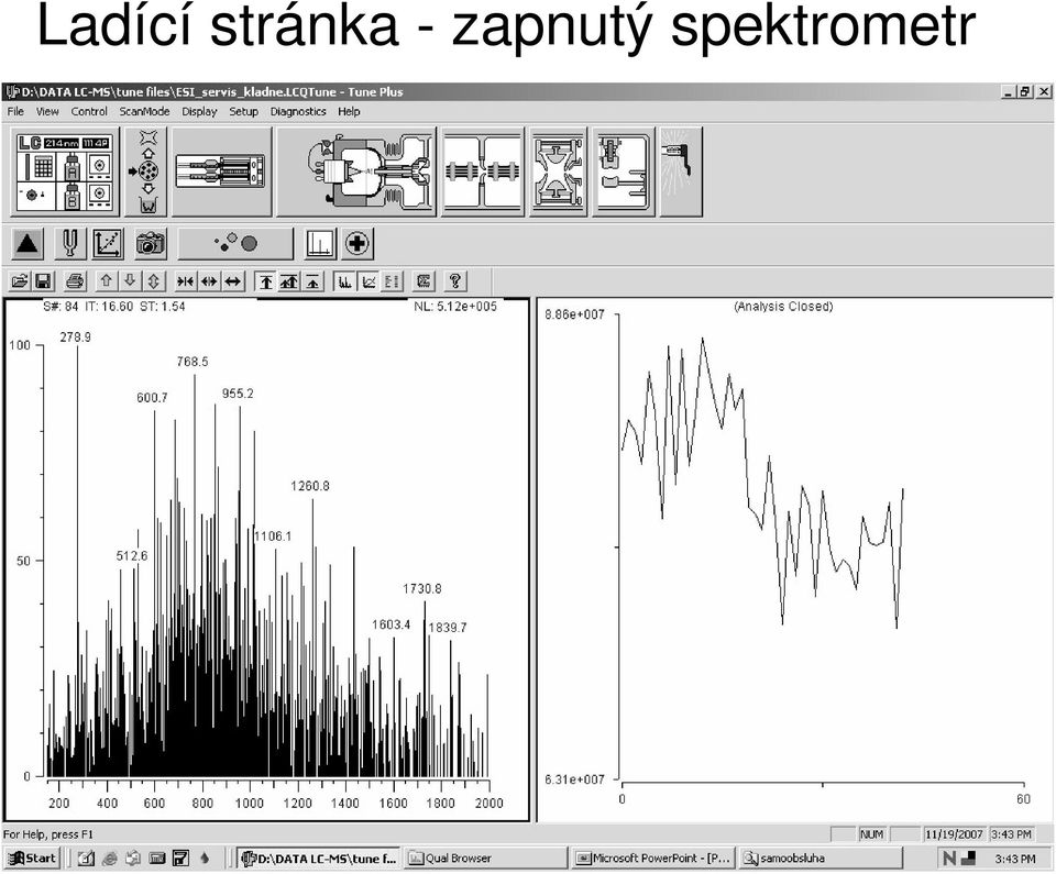 zapnutý