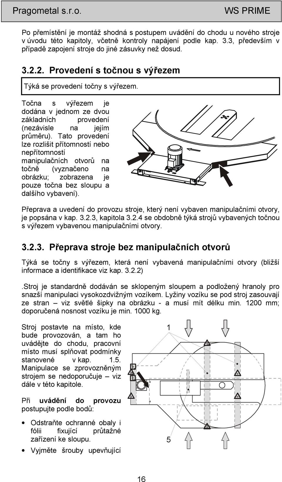 Točna s výřezem je dodána v jednom ze dvou základních provedení (nezávisle na jejím průměru).