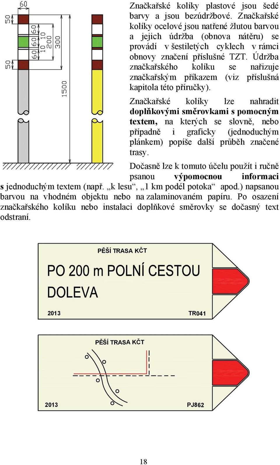 Údržba značkařského kolíku se nařizuje značkařským příkazem (viz příslušná kapitola této příručky).