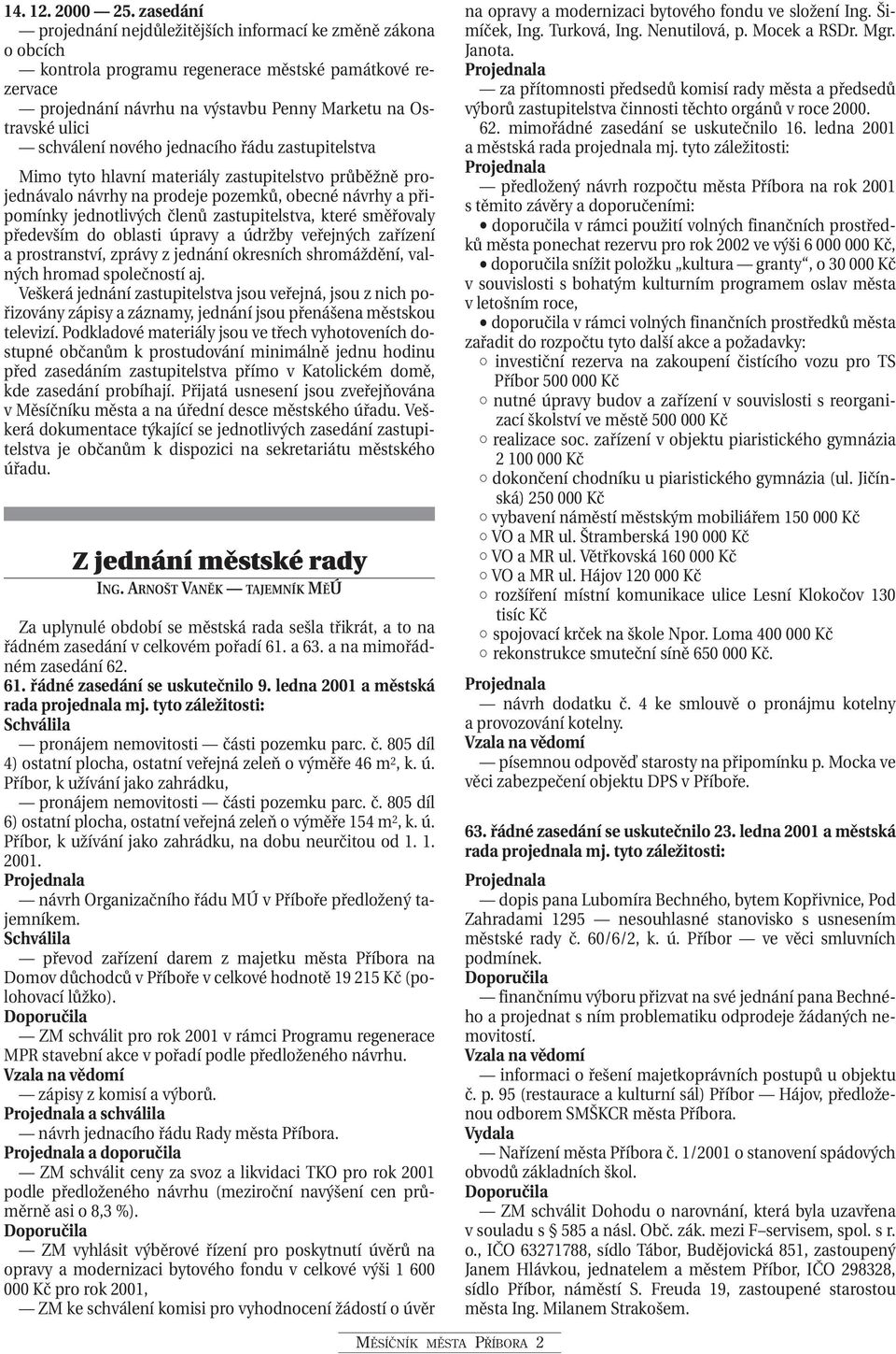 ÚNOR 2001 CENA 3 Kâ MùSTA P ÍBORA - PDF Free Download